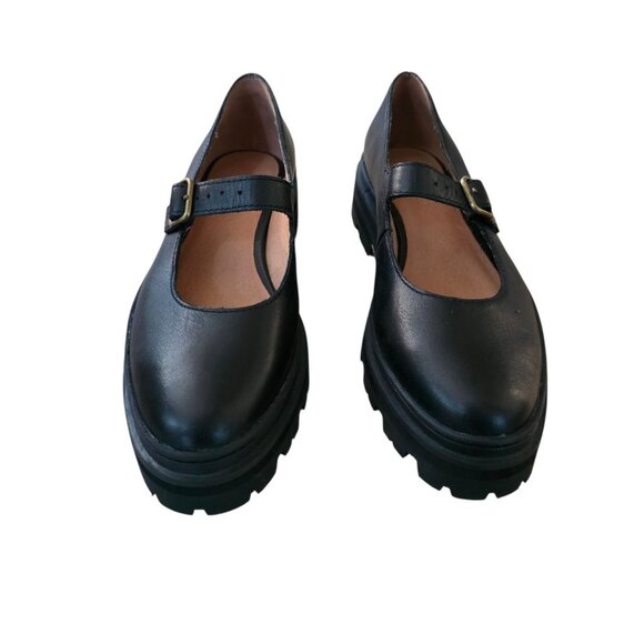 Madewell The Freya Platform Lugsole Mary Jane Leather 8.5 New - Picture 3 of 6